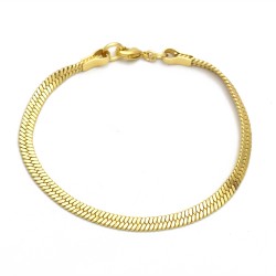 Brass Gold Plated Snake Chain Bracelets- A1B-10136