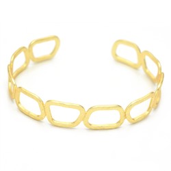 Brass Gold Plated Metal Adjustable Bangles- A1B-10171
