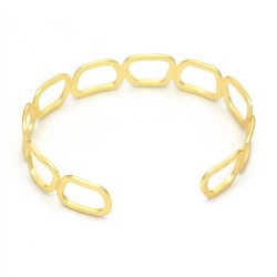 Brass Gold Plated Metal Adjustable Bangles- A1B-10171