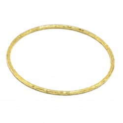Brass Gold Plated Hammered Metal Bangles- A1B-1124