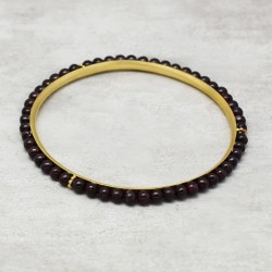 925 Sterling Silver Gold Plated Garnet, Amethyst Gemstone Bracelets- A1B-1243