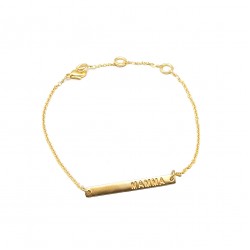 Brass Gold Plated Metal Bar Chain Bracelets- A1B-4054