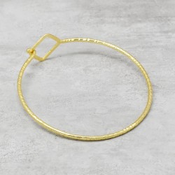 Brass Gold Plated Hammered Metal Bangles- A1B-4193