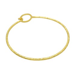 Brass Gold Plated Hammered Metal Bangles- A1B-4194