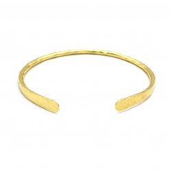 Brass Gold Plated Hammered Metal Adjustable Bangles- A1B-4609
