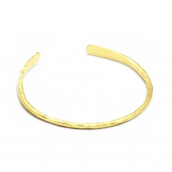 Brass Gold Plated Hammered Metal Adjustable Bangles- A1B-4609