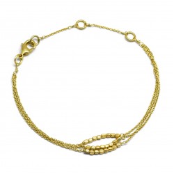 Brass Gold Plated Metal Beads Chain Bracelets- A1B-4620