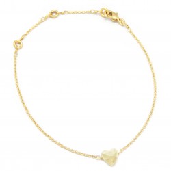 Brass Gold Plated Heart Metal Chain Bracelets- A1B-5137
