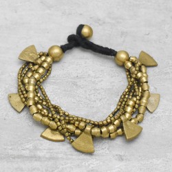 Brass Gold, Silver Plated Metal Beads Bracelets- A1B-543