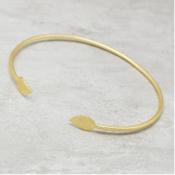 Brass Gold Plated Metal Adjustable Bangles- A1B-5436