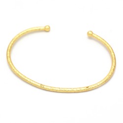 Brass Gold Plated Hammered Metal Adjustable Bangles- A1B-5437