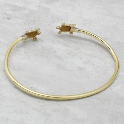 Brass Gold Plated Metal Adjustable Bangles- A1B-5522