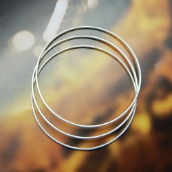 Brass Gold, Rose Gold, Silver Plated Plain Metal Bangles- A1B-593