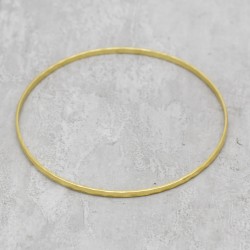 Brass Gold Plated Hammered Metal Bangles- A1B-8290