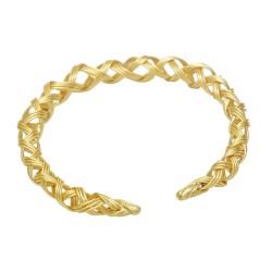 Brass Gold Plated Metal Adjustable Bangles- A1B-8595