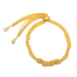 Brass Gold Plated metal Adjustable Chain Bracelets- A1B-8752