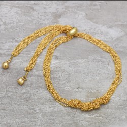 Brass Gold Plated metal Adjustable Chain Bracelets- A1B-8752