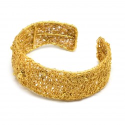 Brass Gold Plated Metal Adjustable Cuff Bangles- A1B-9247