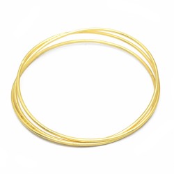 Brass Gold Plated Plain Metal Bangles- A1B-9437