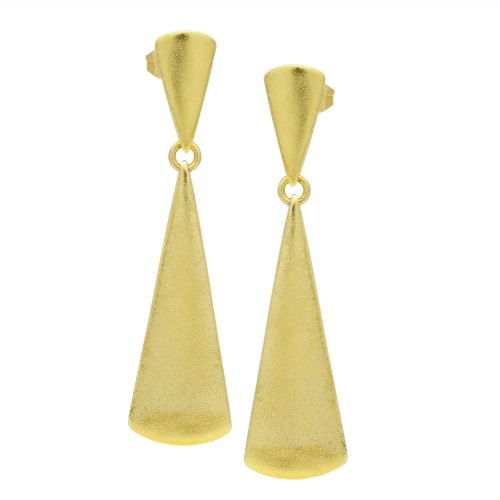 Brass Gold Plated Metal Stud Earrings- A1E-10253