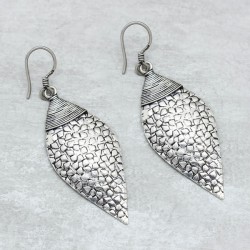 925 Sterling Silver Gold, Oxidized Plated Metal Dangle Earrings- A1E-1160