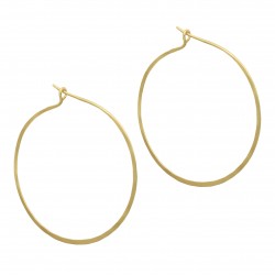 Brass Gold Plated Metal Hoop Earrings- A1E-320