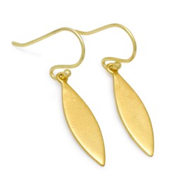 Brass Gold Plated Metal Dangle Earrings- A1E-354