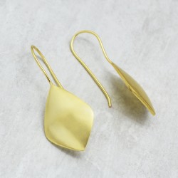 Brass Gold Plated Metal Dangle Earrings- A1E-4734