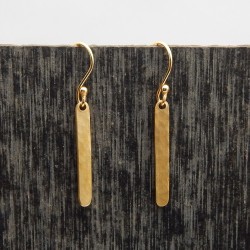 925 Sterling Silver Gold Plated Metal Dangle Earrings- A1E-534