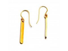 925 Sterling Silver Gold Plated Metal Dangle Earrings- A1E-534