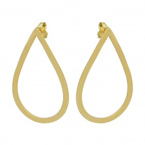 Brass Gold Plated Metal Stud Earrings- A1E-5868