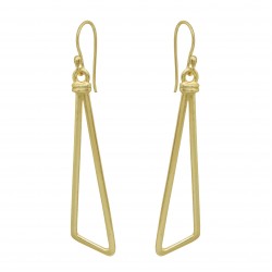 Brass Gold Plated Metal Dangle Earrings- A1E-5977