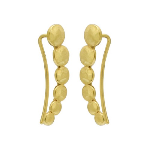 Brass Gold Plated Metal Dangle Earrings- A1E-8590