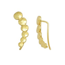Brass Gold Plated Metal Dangle Earrings- A1E-8590