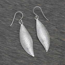 Brass Gold, Silver Plated Hammered Metal Dangle Earrings- A1E-9403