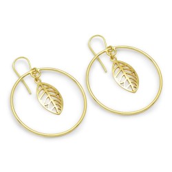 Brass Gold Plated Metal Dangle Earrings- CDE-3380