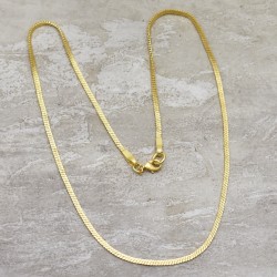 Brass Gold Plated Metal Snake Chain Necklace- A1N-10137