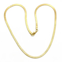 Brass Gold Plated Metal Snake Chain Necklaces- A1N-10138