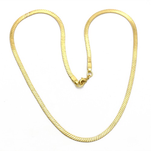 Brass Gold Plated Metal Snake Chain Necklaces- A1N-10138