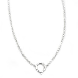 Brass Silver Plated Metal Chain Necklaces- A1N-10310