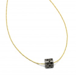 925 Sterling Silver Gold Plated With Black Rhodium Metal Finding Pendant Necklaces- A1N-1865