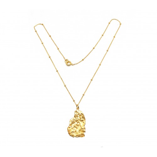 Brass Gold Plated Metal Ball Chain Pendant Necklaces- A1N-230