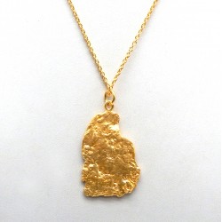 Brass Gold Plated Metal Pendant Necklaces- A1N-231
