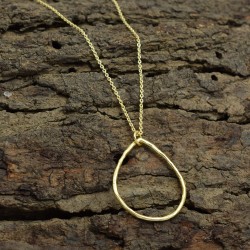 Brass Hammered Finish With Gold Plating Pendant Necklaces- A1N-4626