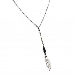 Brass Oxidized Plated Black Onyx Gemstone Pendant Necklaces- A1N-4778