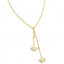 Brass Gold Plated Metal Necklaces- A1N-5074