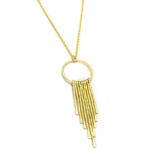 Brass Gold Plated Metal Pendant Necklaces- A1N-5220