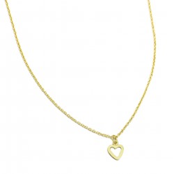 Brass Gold Plated Heart Pendant Necklaces- A1N-5553