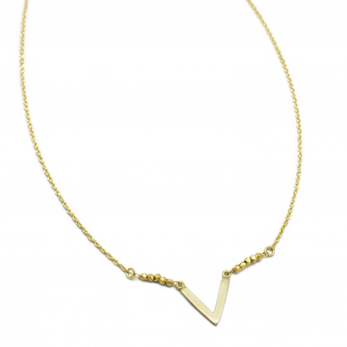 Brass Gold Plated Metal Pendant Necklaces- A1N-5830