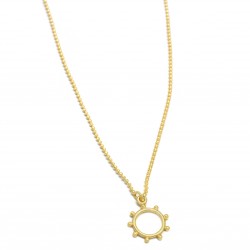 Brass Gold Plated Metal Pendant Necklaces- A1N-5881